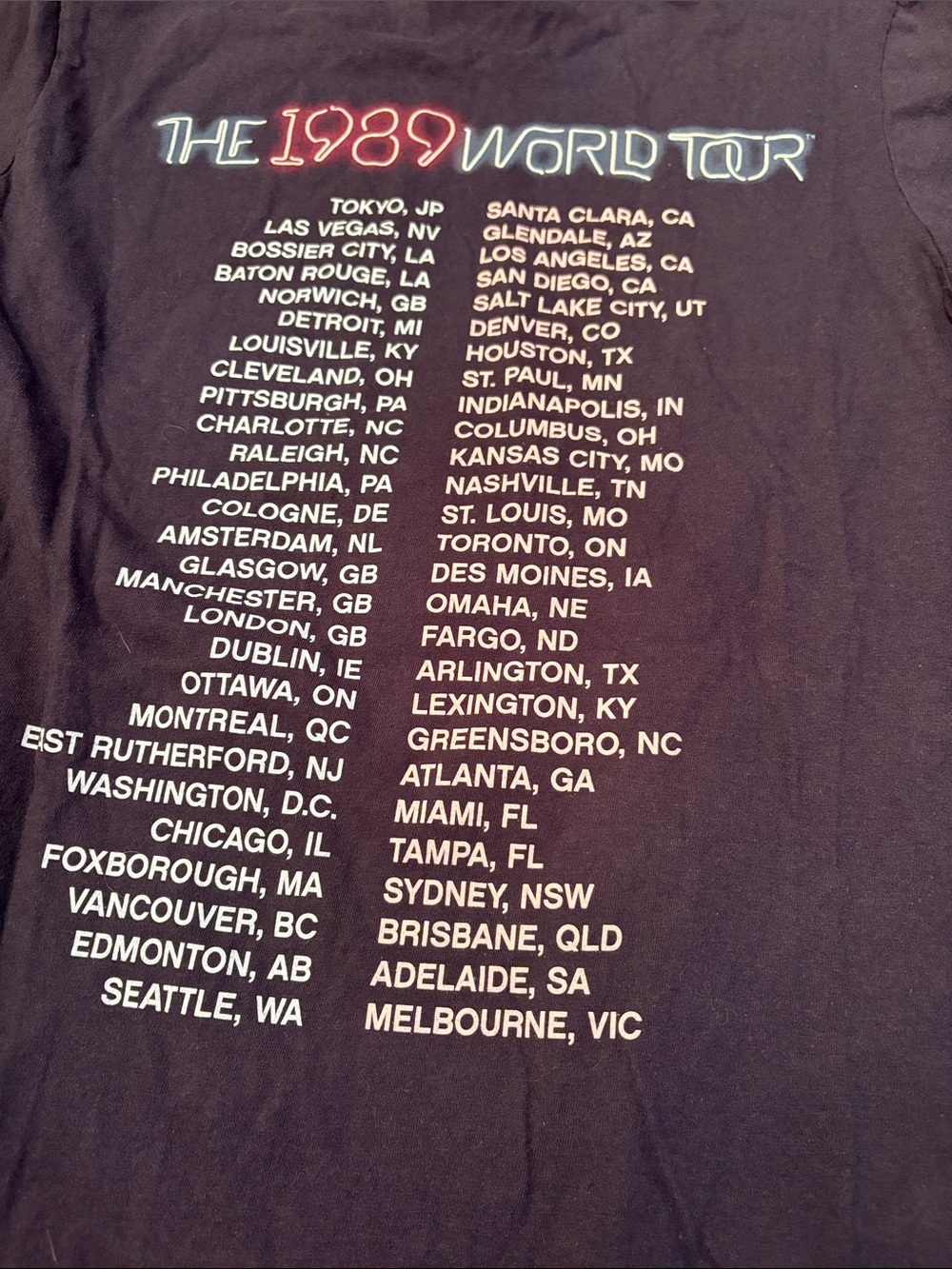 Taylor Swift 1989 world tou Graphic Tee - navy small